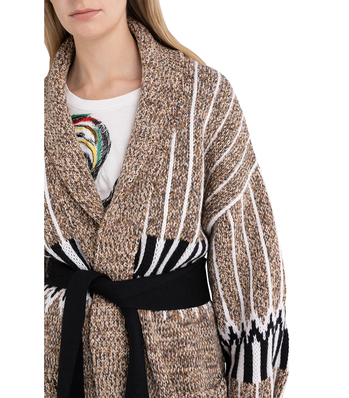 We are コットンジャガードニット ロングジャケット 詳細画像 ブラウン系 5